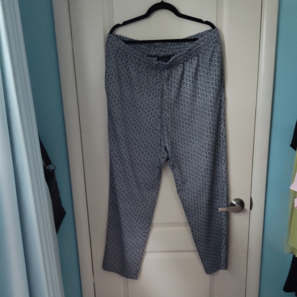 Talbots Black and White Sweatpants with Relaxed Fit